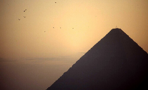 Pyramid at Giza at sunrise