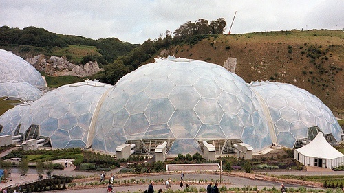 The Eden Project biomes in Cornwall