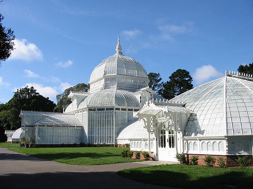 The Conservatory of Flowers building in Golden Gate Park, San Francisco