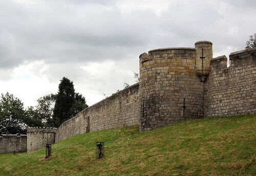 The north City Walls of York, England