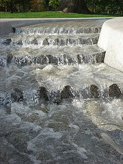The Diana Memorial Fountain in Hyde Park, London