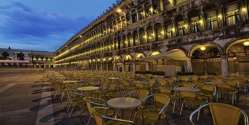 St Marks Square, Venice, early in the morning