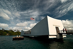 The USS Arizona Memorial in Oahu, Hawaii