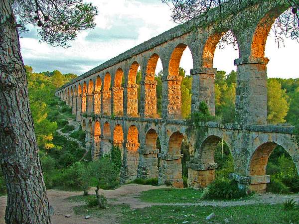 The Roman aqueduct in Tarragona, known as Devil's Bridge