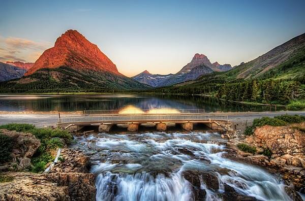 Glacier National Park at sunrise