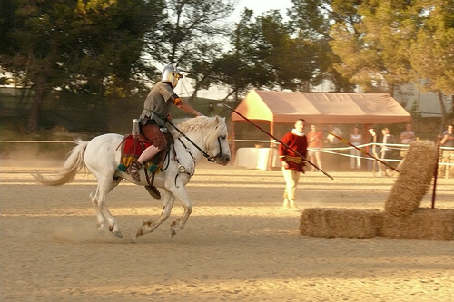 Martial prowess display at Roman re-enactment in Tarragona