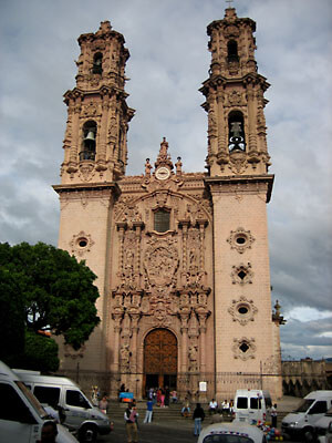 Santa Prisca Cathedral in Taxco, Mexico.