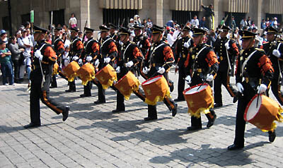 A parade during Dia de la Independencia, Mexico.