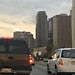 Traveling down the freeway in Los Angeles.