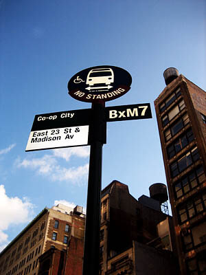 Street sign shot in New York with fill flash.