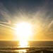 Stunning sunset overlooking the Pacific Ocean from Pigeon Point Lighthouse near Santa Cruz