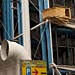 A 'birdhouse' is attached to the Centre Georges Pompidou in Paris.