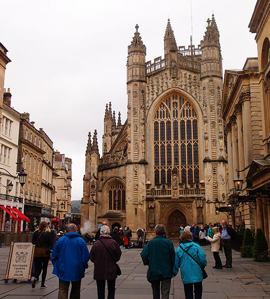 The square outside Bath's famous Abbey church.