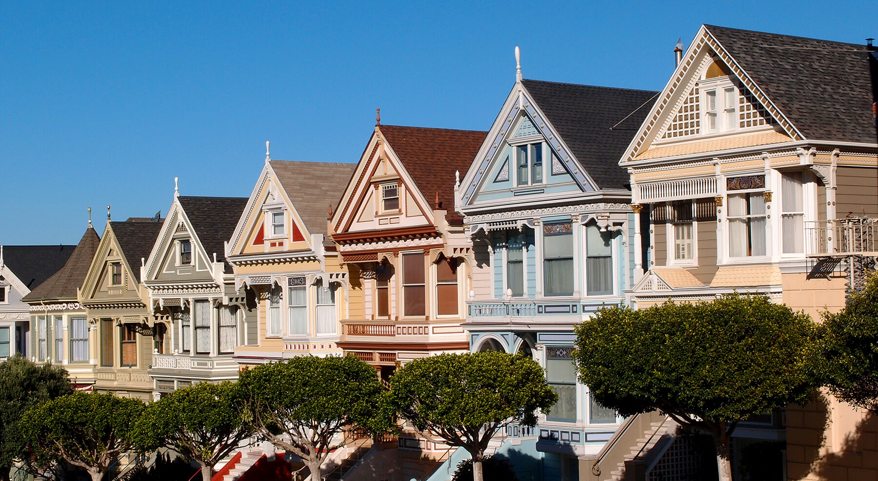 Possibly the world's most recognizable row of houses, the Painted Ladies are a popular sight in S.F.