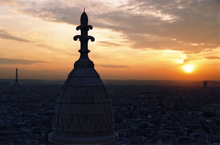 From the tower of Sacre Couer overlooking all of central Paris.