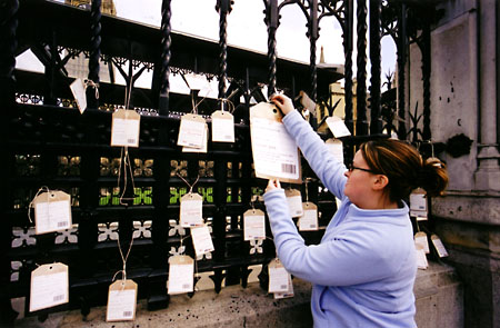 Jessica; being cheeky and putting up her own protest against top-up fees.