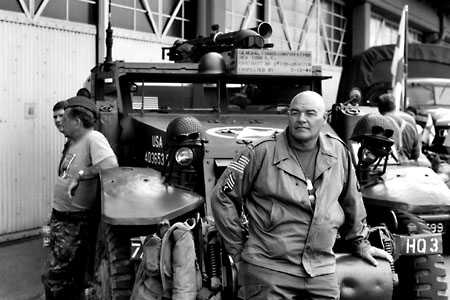 Candid at WWII exhibition in Bristol.