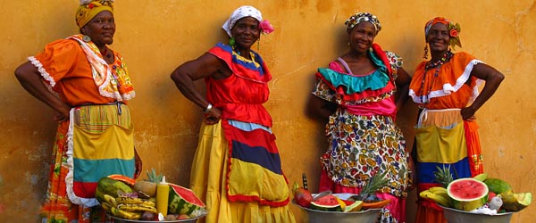 Women market traders in Colombia
