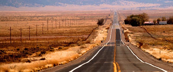 Route 66 passing through Arizona