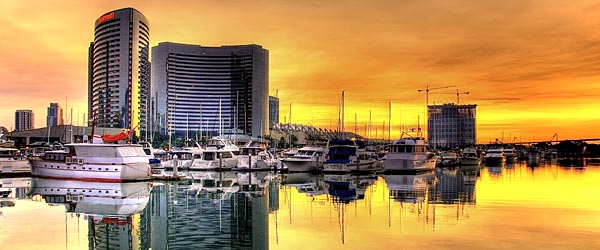 San Diego Marina at sunrise by slack12 on flickr